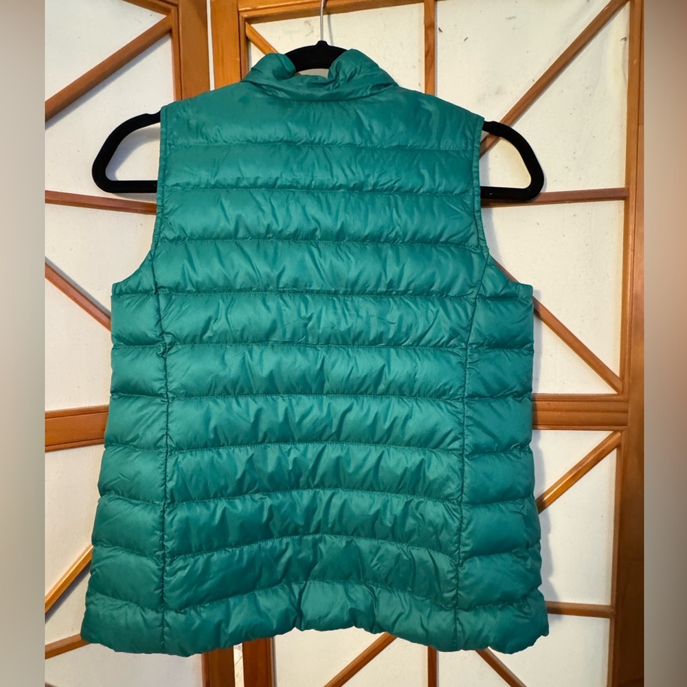 REI Co-op Down Puffer Vest Kids M 10-12 Green Lightweight Packable Vest - Picture 4 of 7